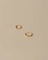 Ali Scalloped Huggie Hoops - Gold