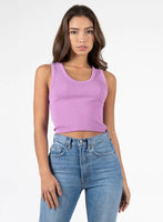 Bamboo Rib Deep Scoop Neck Tank