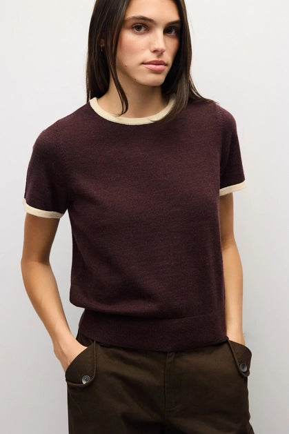 The Joey Top - Brown/Cream