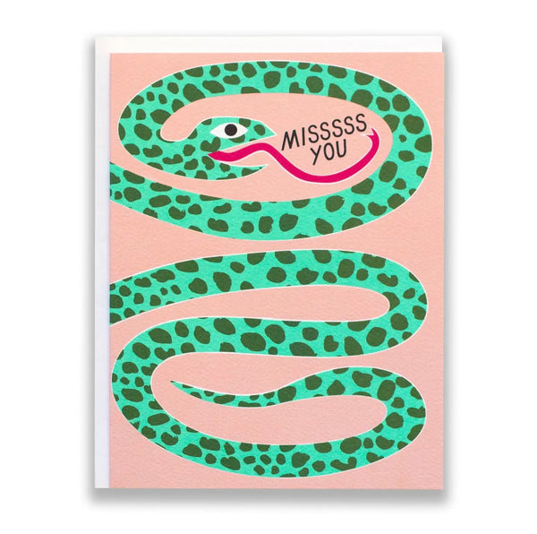 Miss You Snake Card