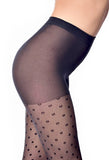 Medium Polka Dot Tights - Black