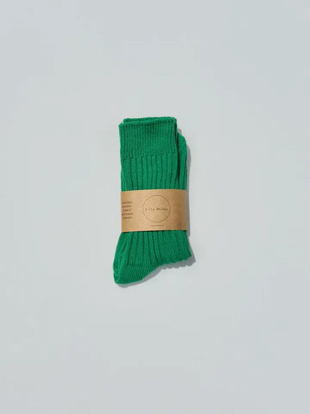 Ribbed Cotton High Socks
