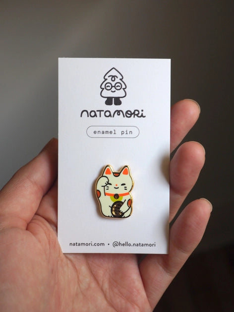 Lucky Cat Enamel Pin