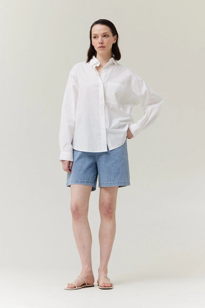 Long Sleeve Cotton Shirt - Off White
