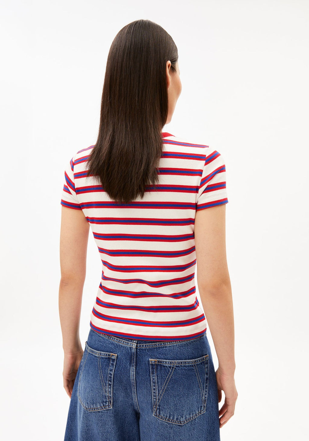 Kardaa T Shirt - Light Oatmilk/Mars Red/Dynamo Blue