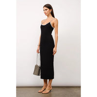 Amaris Black Knit Maxi Dress