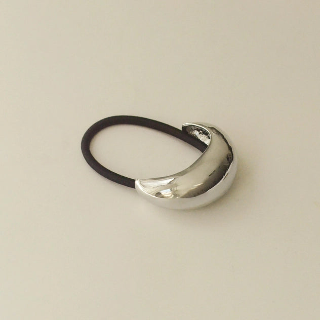 Narrow Crescent Metal Cuff Hair Tie