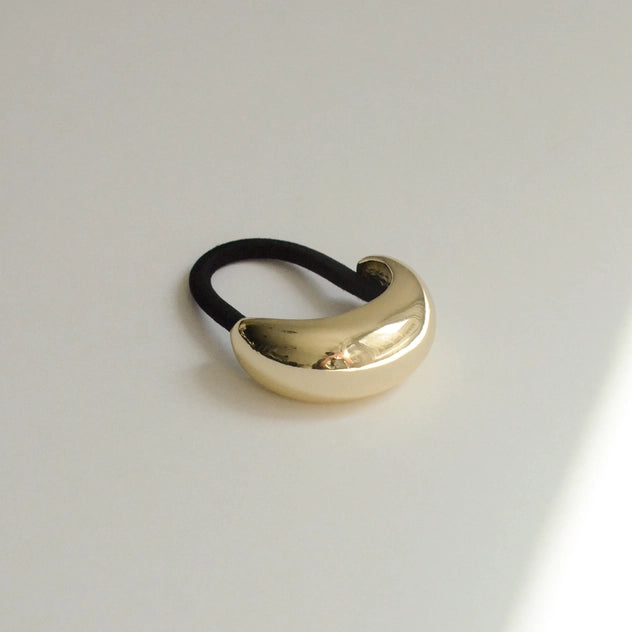 Narrow Crescent Metal Cuff Hair Tie