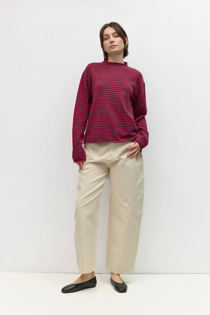 The Cierra Sweater - Navy/Red