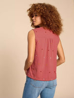 Tulip Jersey Sleeveless Shirt - Pink Multi