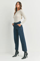 Seamed Utility Straight - Dark Denim