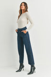 Seamed Utility Straight - Dark Denim