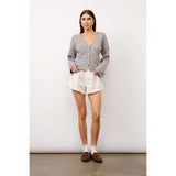 Eden Fitted Button-Up Cardigan - Grey