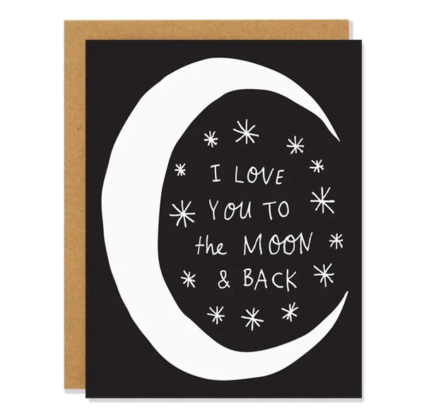Moon & Back Greeting Card