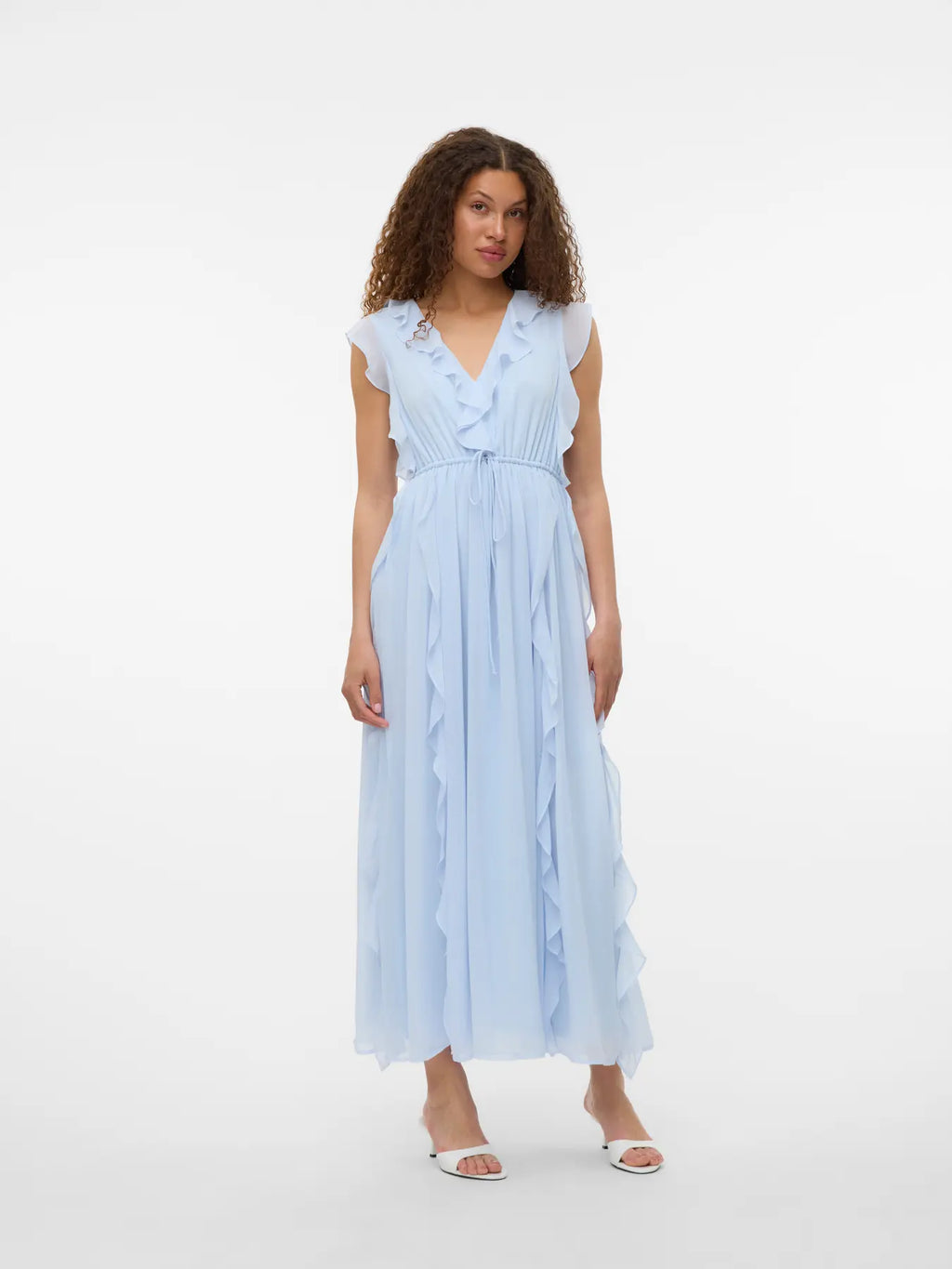 Carmen Sleeveless V-Neck Dress - Skyway