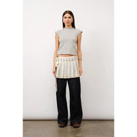 River Cap Sleeve Top - Grey Melange