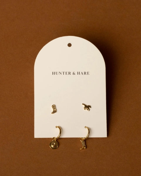 Western Earrings - Set of 4