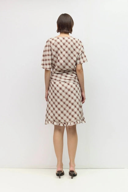 The Aliza Skirt - Burgundy