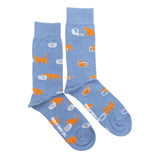 Cat & Goldfish Mismatched Socks M