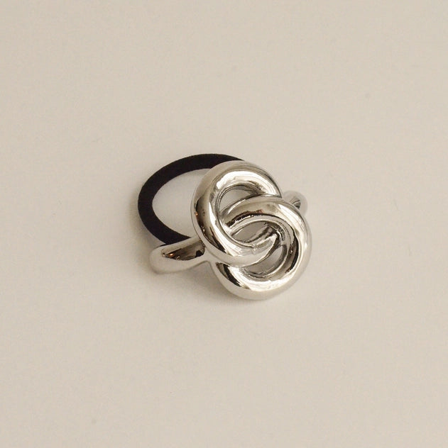 Eternal Loop Ponytail Hair Tie - Silver