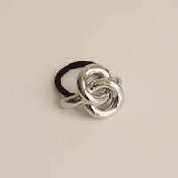 Eternal Loop Ponytail Hair Tie - Silver