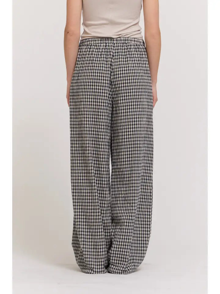 Relaxed Fit Eyelet Pants - Midnight