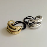 Wide Sculptured Metal Ponytail Hair Tie