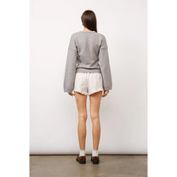 Eden Fitted Button-Up Cardigan - Grey
