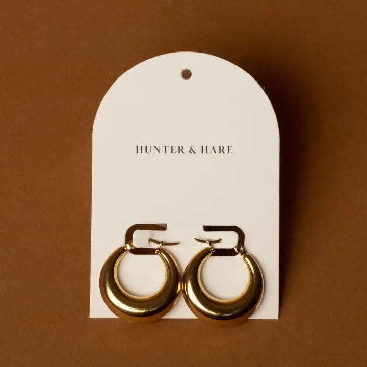 Emilia Gold Voluptuous Hoops