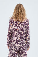Retro Geometric Pattern Blazer