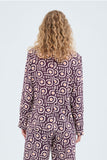 Retro Geometric Pattern Blazer