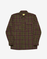 Cabin Forest Green Plaid Shirt Jacket