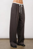 Jordyn Satin Waistband Trousers - Charcoal