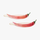 Thai Chili Pepper Barette Clip Set