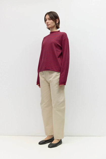 The Cierra Sweater - Navy/Red