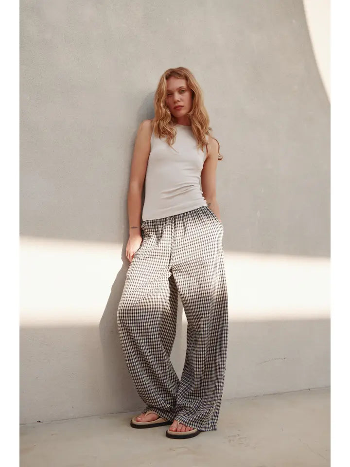 Relaxed Fit Eyelet Pants - Midnight
