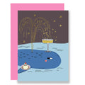 Whale In The Night Birthday Card