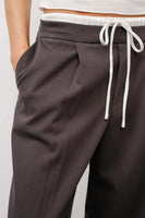 Jordyn Satin Waistband Trousers - Charcoal