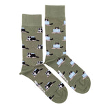Fluffy Cat Mismatched Socks M