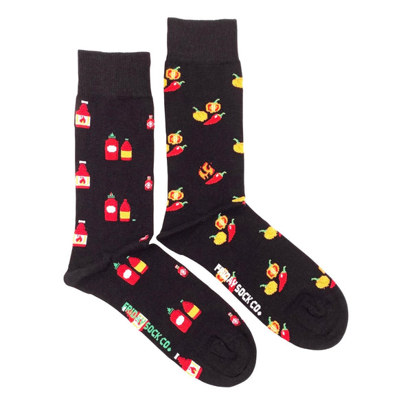 Hot Sauce Mismatched Socks M