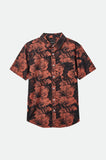 Charter Print Short Sleeve Woven - Washed Black/Terracotta Floral