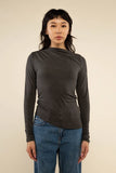 Amara Long Sleeve Top  - Washed Black