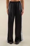 Nena Satin Lace Trim Track Pants
