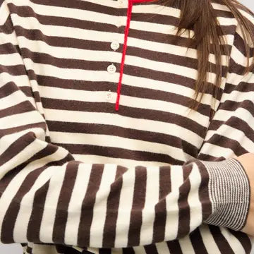 The Virginia Sweater - Cream, Brown, Red