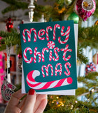 Merry Christmas with Candy Cane Card