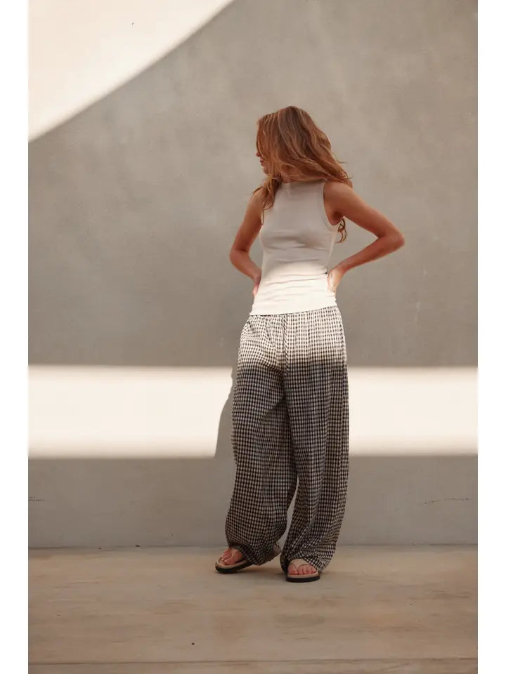 Relaxed Fit Eyelet Pants - Midnight