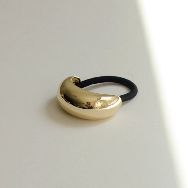 Narrow Crescent Metal Cuff Hair Tie