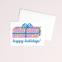 Diamond Present Risograph Holiday Greeting Card