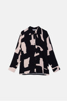 Abstract Print Long Sleeve Shirt