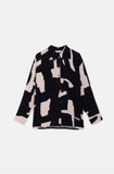 Abstract Print Long Sleeve Shirt